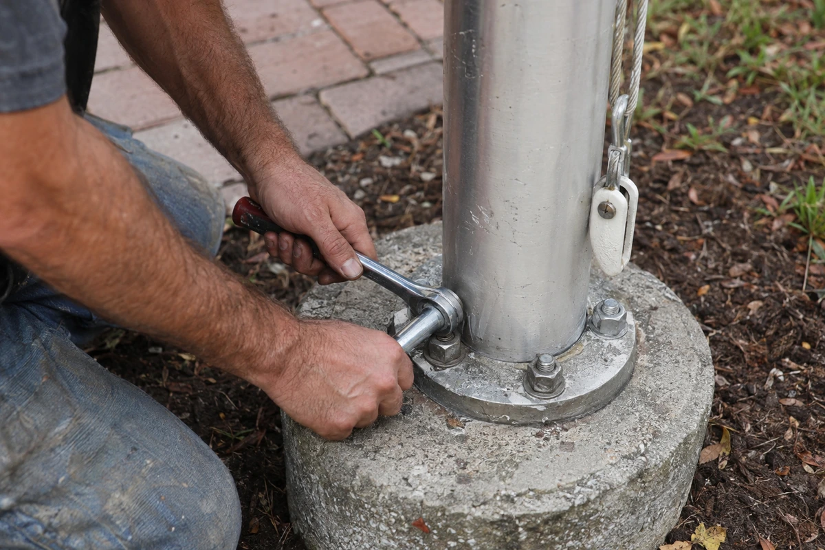 Flagpole installation and repair contractor